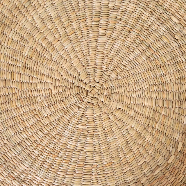 2020s Round Reed Wrapped Ghost Drapery Coffee Table For Sale - Image 5 of 8