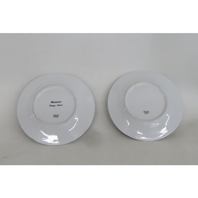 Limoges, France Limoges France Romance Porcelain Plate Pair of 2 Scenic Countryside Motif 4991b For Sale - Image 4 of 10