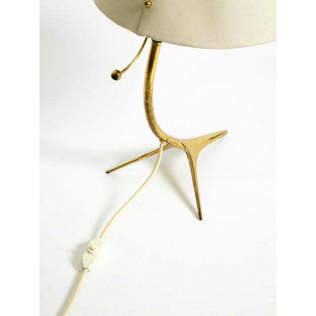 Large Mid-Century Modern Brass Crows Foot Table Lamp from Kalmar, 1950s For Sale - Image 17 of 18