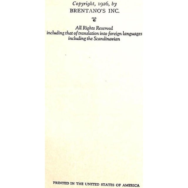 WOON, Basil [269] pp. Robert M McBride & Company 1931 8 3/8" x 5 7/8" w/ a graphic map of Paris endpapers Ross wrap around...