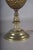 Gold-Toned Pineapple Table Lamp with White Pleated Shade, 1950s For Sale - Image 11 of 15