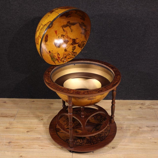 Vintage Italian Globe Bar Cabinet, 1980 For Sale - Image 4 of 13