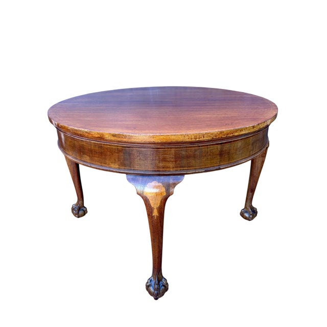 Spanish Walnut Queen Anne Style Round Side Table, 20th Century For Sale - Image 6 of 13