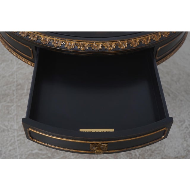 2010s Maitland Smith Eglomise Top Pedestal Lamp Table For Sale - Image 5 of 18