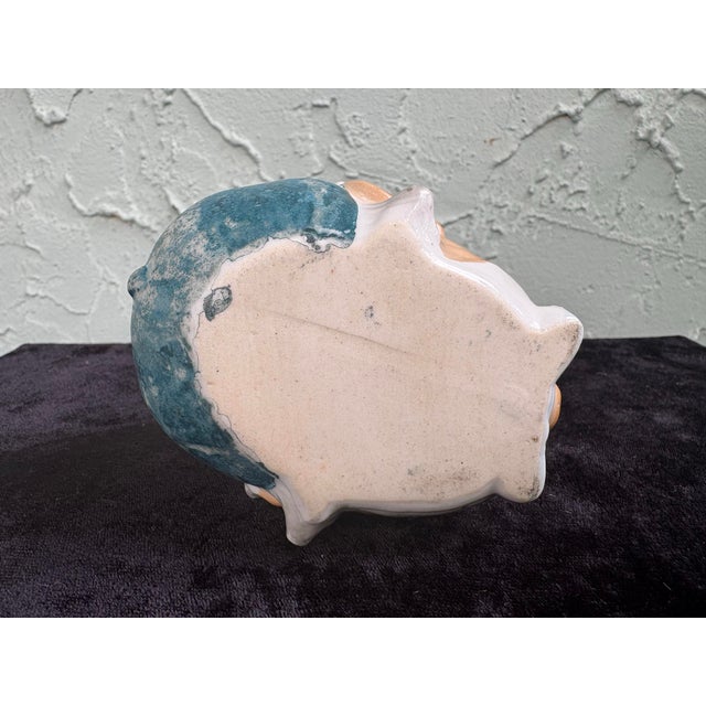 Ceramic Vintage Hobo Clown Smoking Head Ashtray – Hand-Painted Ceramic – Japan / Occupied Japan For Sale - Image 7 of 7