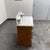 Early 20th Century Oak Washstand Marble Top + Backsplash, Antique For Sale - Image 5 of 12