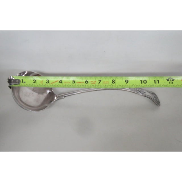 Mid 20th Century Lewis Rose and Co LTD Sheffield England Silverplate Ladle Scrollwork Motif For Sale - Image 10 of 11