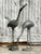 Traditional Vintage Coastal Cast Metal Cranes - Set of 2 For Sale - Image 3 of 4