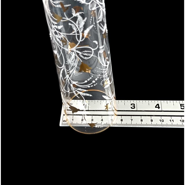 Glass Pottery Barn Gold Scatter Champagne Flutes Set of Two Glasses - A Pair For Sale - Image 7 of 9