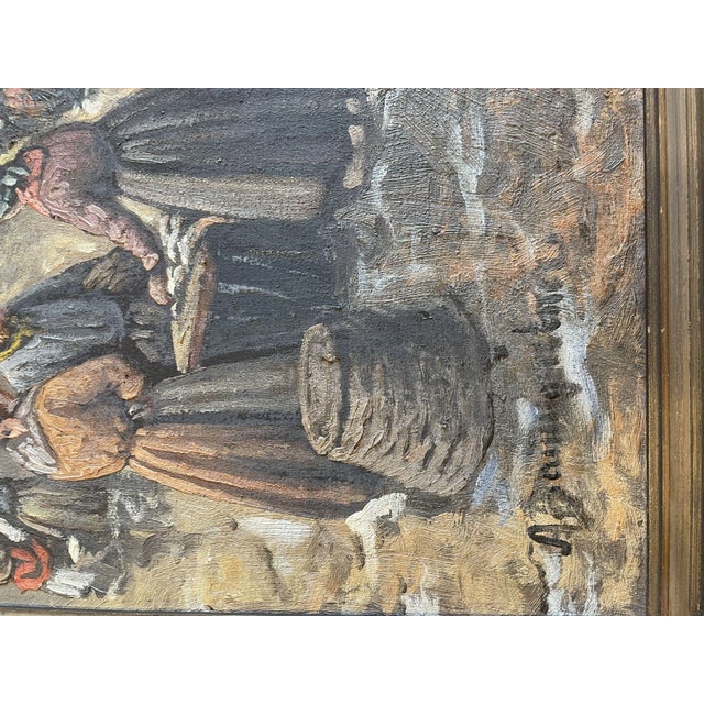 A. Baumgartner, Fish Market, 19th Century, Oil on Canvas, Framed For Sale - Image 4 of 5