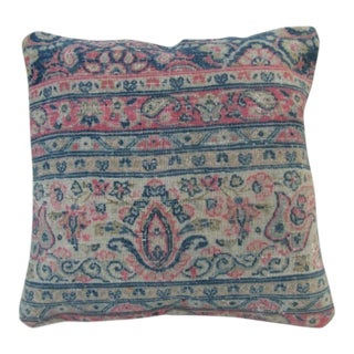 Pink and Blue Turkish Kilim Pillow Cover For Sale