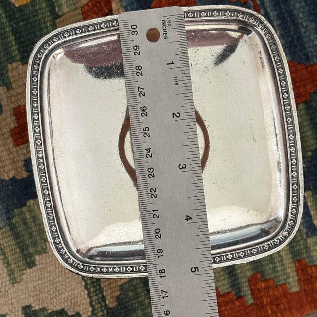 1940s Hotel Silver Plate Rare Platter Pedestal Candy Dish, “The Roosevelt Nyc” For Sale - Image 10 of 11