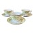 Vintage Meito China Green Tea Cups With Saucer in the Grafton Pattern - 6pcs For Sale
