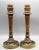 Gold Italian Majolica Candlesticks 14" Height, a Pair For Sale - Image 8 of 8