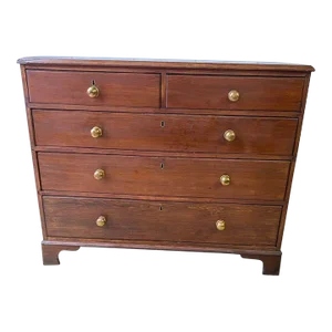 Antique 19th Century Chippendale Style Pine Chest.