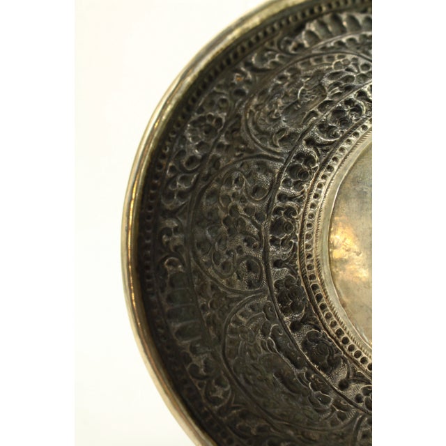 Circa 1900 South East Asia Low Grade Silver Bowl Floral and Zoomorphic Repousse For Sale - Image 12 of 12