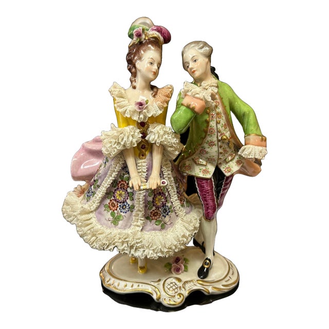 Volkstedt Porcelain, Courting Couple, Marked V20253, Post 1945 For Sale