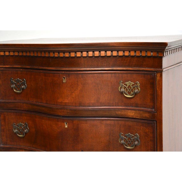 Antique Georgian Style Serpentine Chest of Drawers, 1900 For Sale - Image 11 of 14