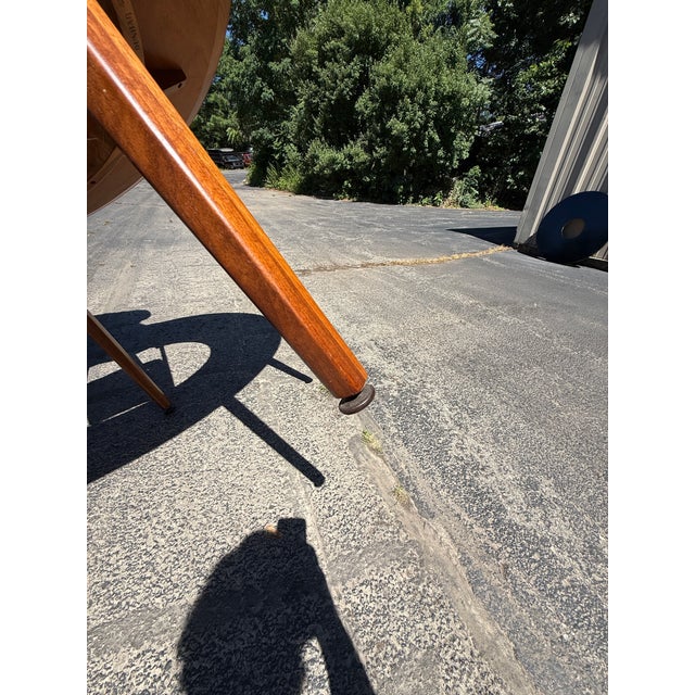 Rare Edward Wormley for Dunbar Lazy Susan Walnut Dining Table MCM For Sale - Image 12 of 13