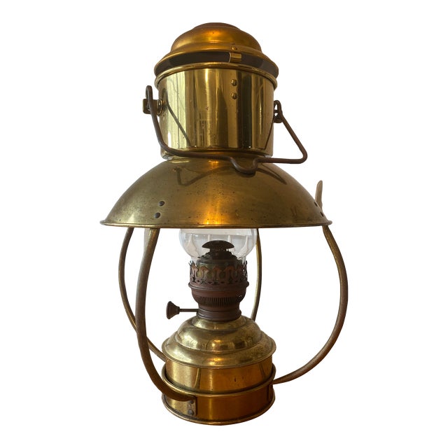 20th Century Trawler Ideal Brenner Brass Nautical Oil Lamp Chairish