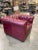 Late 20th Century Pair of Custom Burgundy Leather Tufted Chesterfield Club Chairs For Sale - Image 5 of 12