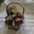 Capodimonte Made in Italy. S. Rioleva Basket of Roses, Spring Flowers and leaves. Pink Roses, Yellow Spring Flowers and...
