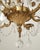 Brass Spanish Rococo Revival Gilt Crystal Chandelier For Sale - Image 8 of 12