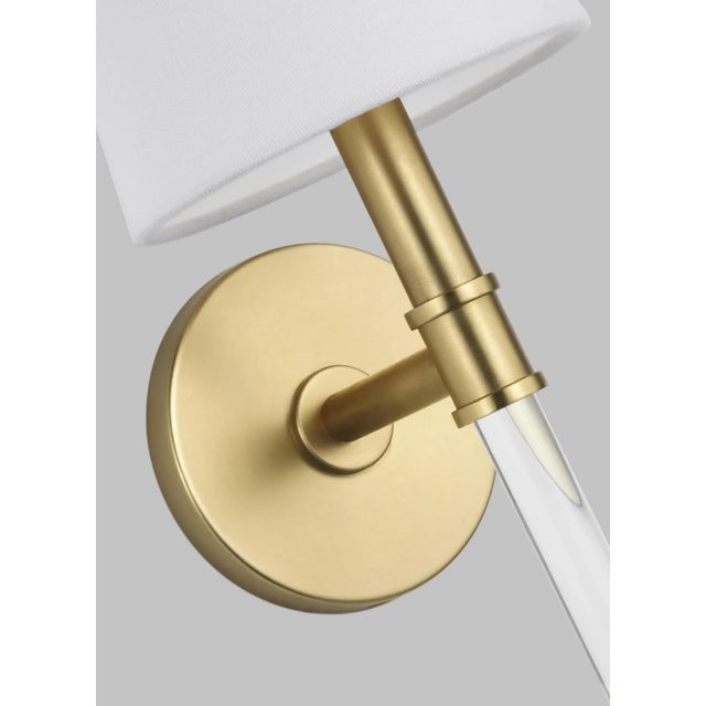 Mid-Century Modern Chapman & Myers by Visual Comfort Studio Hanover Sconce, Brass For Sale - Image 3 of 5