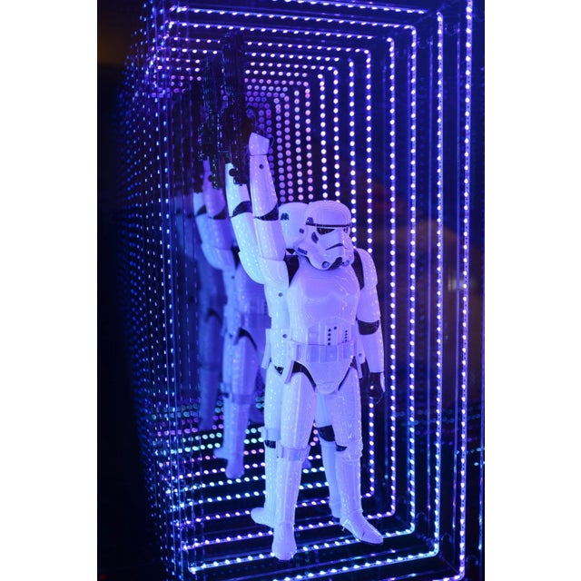 Mirror Stormtrooper Medium Wall Decoration, made with LEDs lights with mirrored glass and acrylic glass creating an...