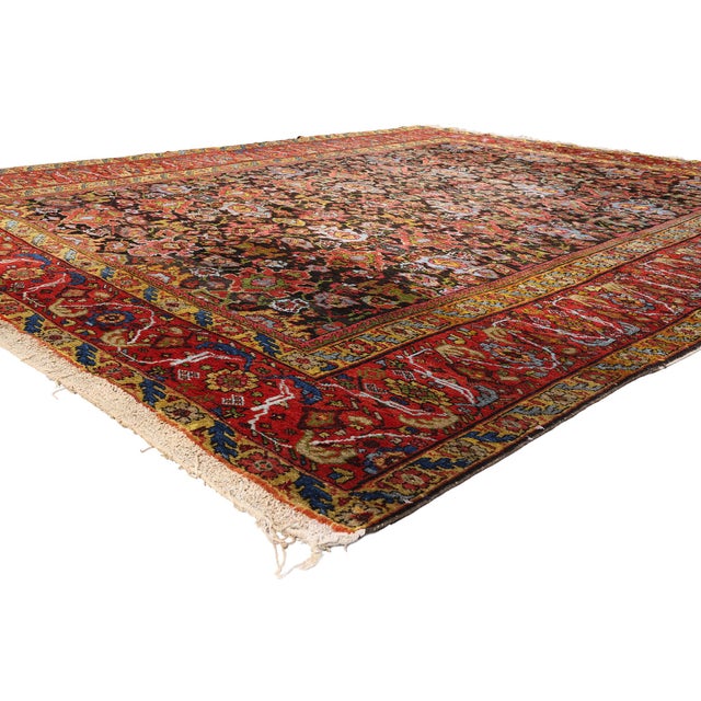 79548 Antique Persian Sultanabad Rug, 09'03 x 11'05. A Qajar Garden: Late 19th Century Persian Sultanabad Masterpiece of...