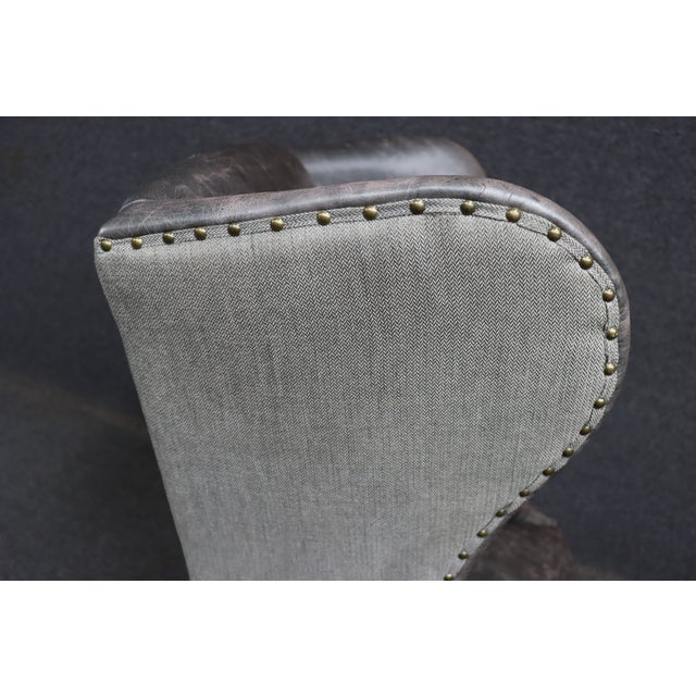 Restoration Hardware–Attributed Wingback Chair For Sale - Image 10 of 11