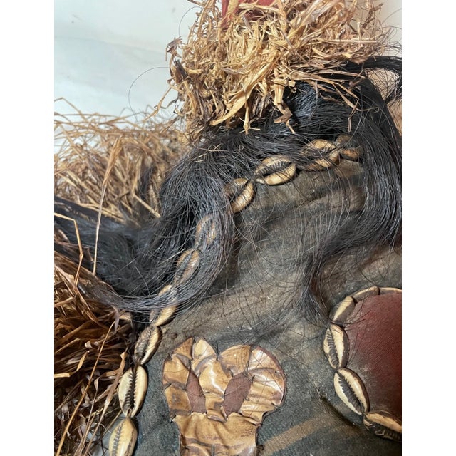 Brown Share Vintage Handmade West African Cote d'Ivoire Dan Worn Ceremonial Wood Mask Mixed For Sale - Image 8 of 11