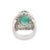 Metal 9.48ct Cabochon Emerald & Diamond Ancient Dome Ring in 18k Solid Gold Size 7 For Sale - Image 7 of 12