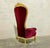 French French Style Burgundy Velvet High-Back Tufted Gold For Sale - Image 3 of 7