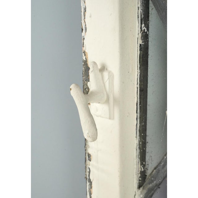 Tudor Diamond Leaded Stained Glass Steel Casement Window For Sale - Image 6 of 8