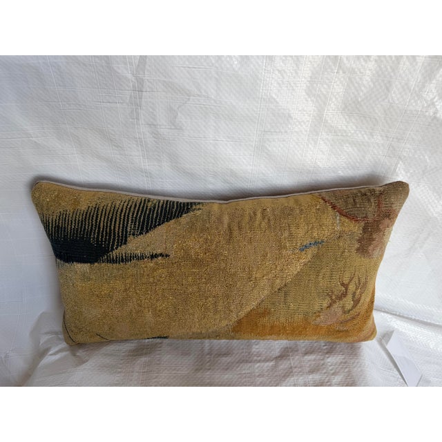 7th Century Brussels Tapestry Fragment Pillow With Abstract Pattern For Sale In Los Angeles - Image 6 of 7