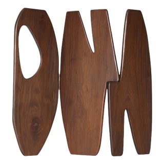 Handcrafted Panama II Brass and Walnut Wood Screen by Reda Amalou Design For Sale