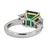 Late 20th Century Platinum Emerald Ring, Size 5 For Sale - Image 4 of 5