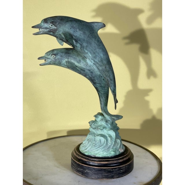 Bronze Sculpture of Two Dolphins For Sale - Image 9 of 12