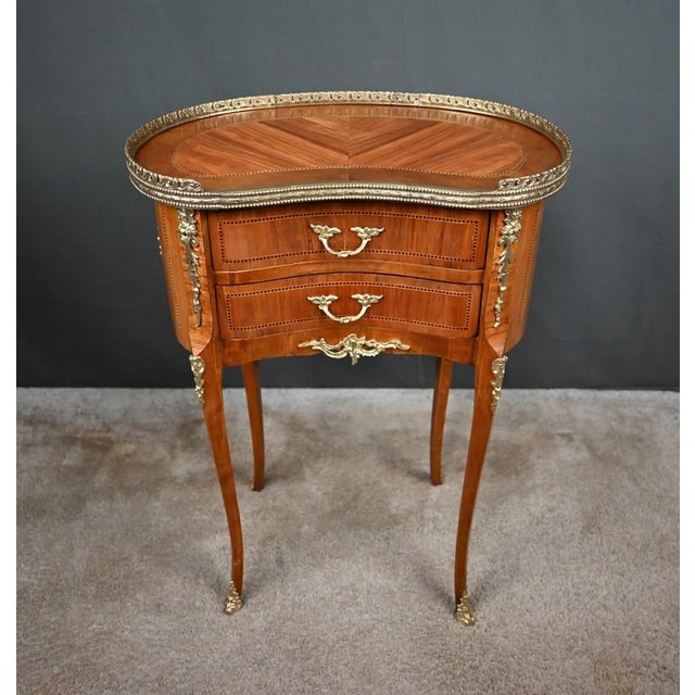Small Transition Marquetry Coffee Table, 1940 For Sale - Image 4 of 18