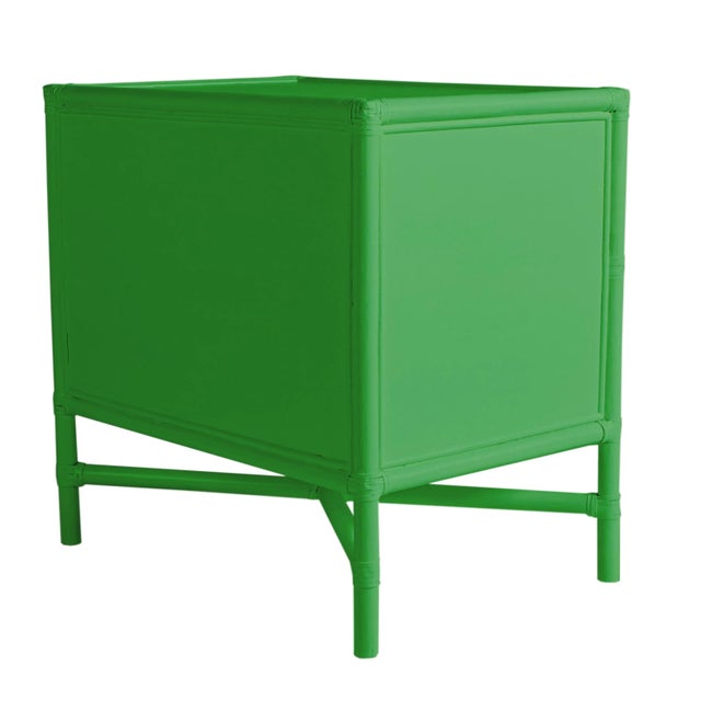 Contemporary Verona Two-Drawer Nightstand in Bright Green For Sale - Image 3 of 6