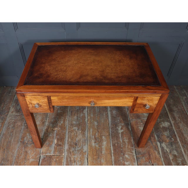French Art Deco Walnut Writing Desk, 1930 For Sale - Image 13 of 17