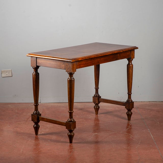 Table with Turned Legs and Threaded Edge Top For Sale - Image 13 of 18