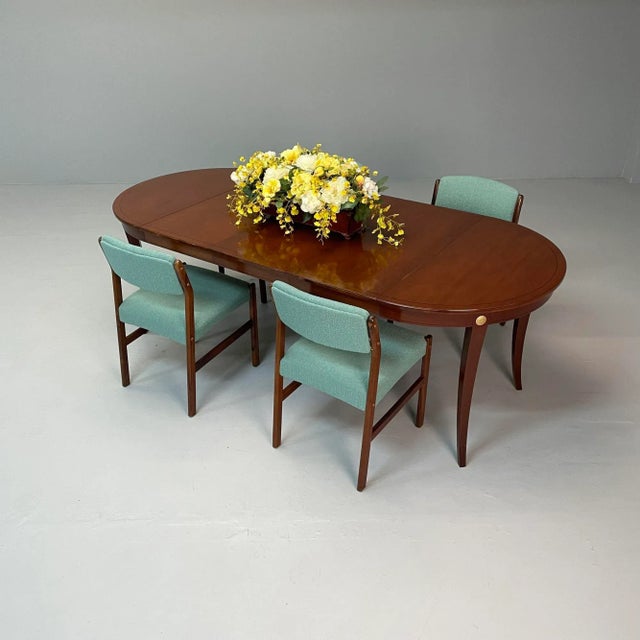 Mid-Century Modern Tommi Parzinger, Charak, Mid-Century Modern, Dining Table, Bleached Mahogany For Sale - Image 3 of 12
