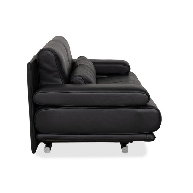 Model 6500 2-Seater Sofa in Black Leather from Rolf Benz For Sale - Image 11 of 14