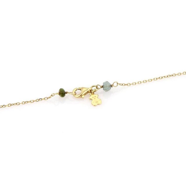 Mid 20th Century Mid 20th Century Tous Garabato Multi Gemstone & Pearls 18k Yellow Gold Long 26" Necklace For Sale - Image 5 of 6