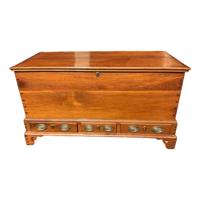 Walnut Chippendale Mule Chest For Sale