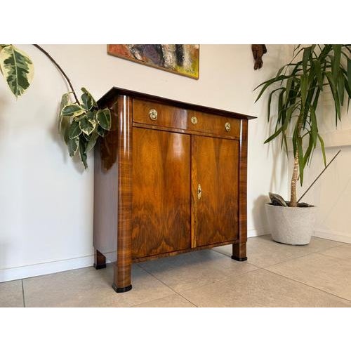 Biedermeier Trumeau Style Buffet in Walnut, 1970s For Sale - Image 3 of 11