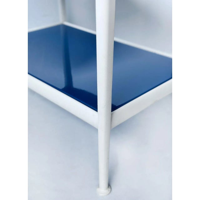 Vintage Blue Serving Cart by Richard Schultz, Attributed For Sale - Image 4 of 4