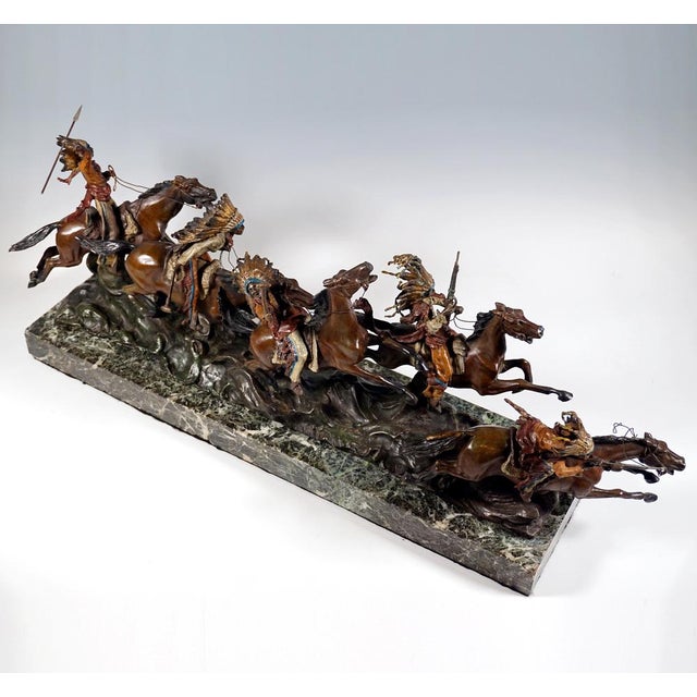Brown Large Viennese Bronze Fiugrine by Carl Kauba, 1920 For Sale - Image 8 of 10